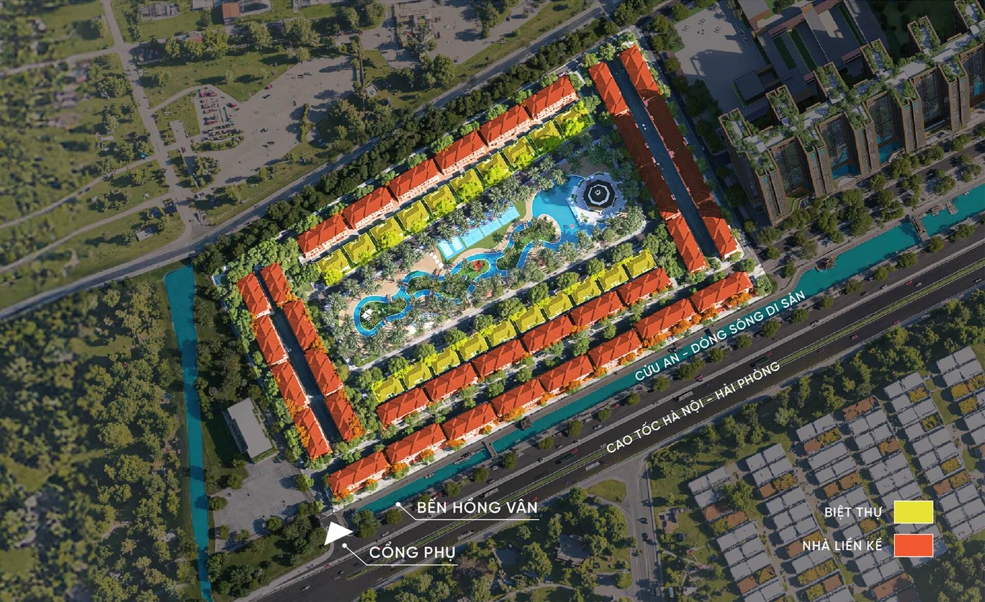 mặt bằng phân khu riviera dự án Handico Sunshine Metropolis City Hà Nội