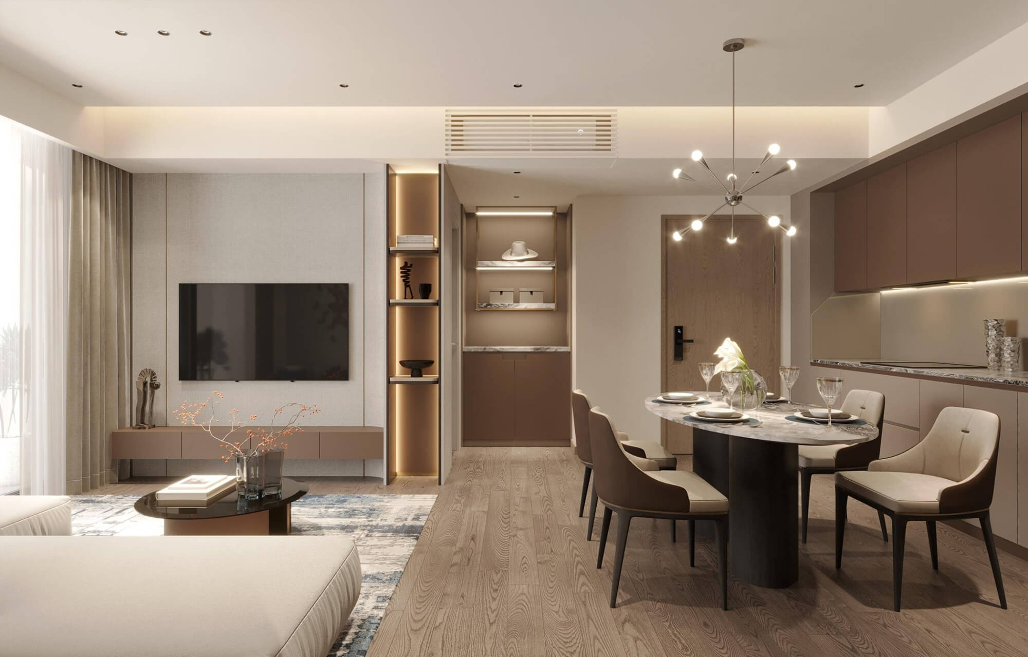 căn hộ 2 phòng ngủ dự ánHandico Sunshine Metropolis City