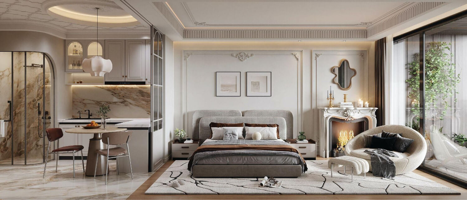 nội thất căn hộ Handico Sunshine Metropolis City hưng yên